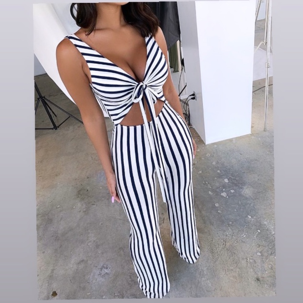 Striped Jumpsuit
